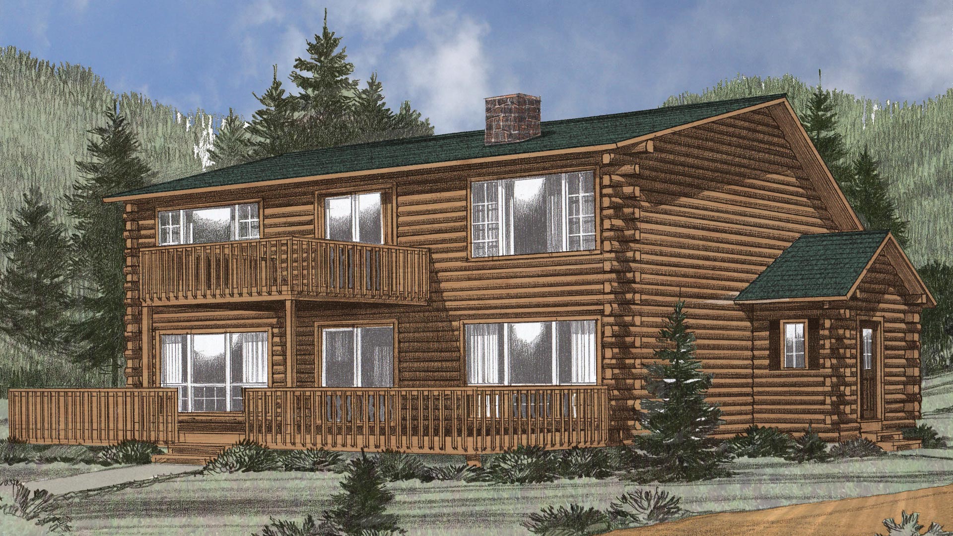 The Winthrop Northeastern Log Homes